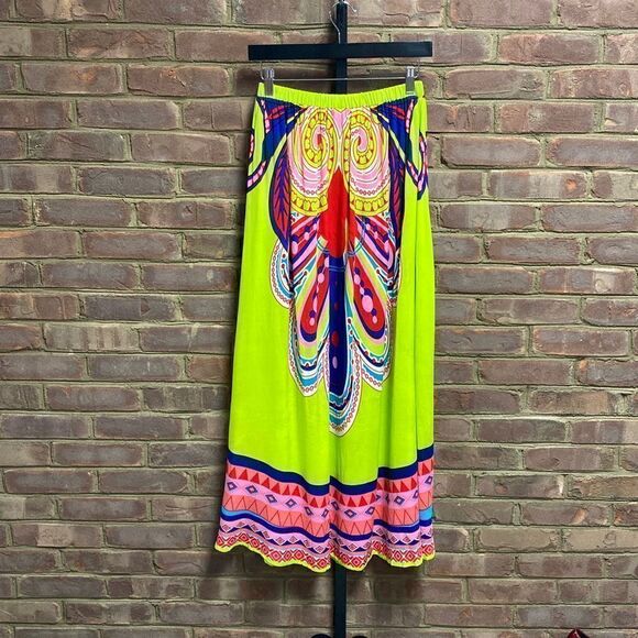 Magic Lime Multi Long Maxi Skirt Size Medium - Picture 3 of 5